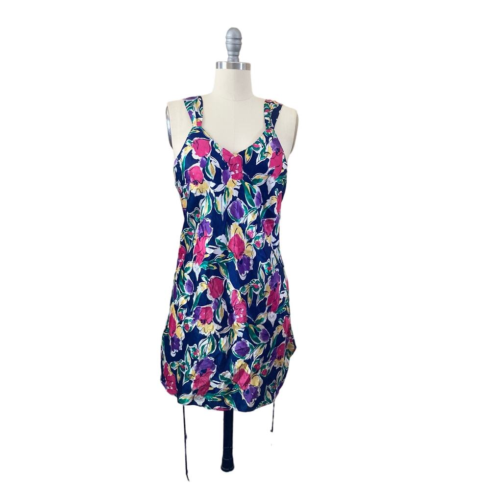 90's VTG Maryann's Boutique Women's Slip Dress Size M Floral Multicolor